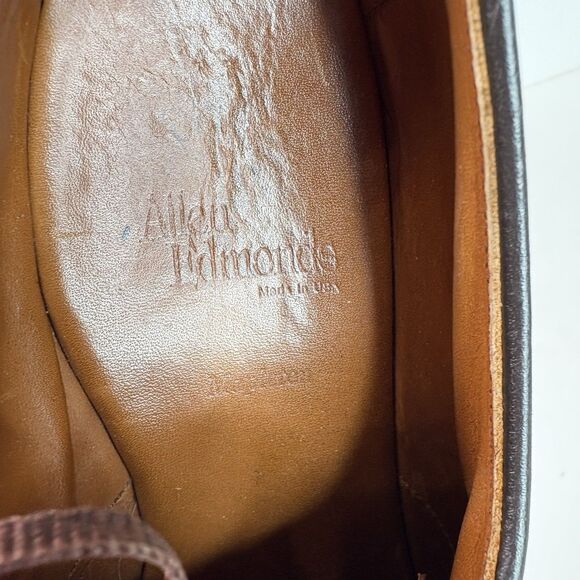 Allen Edmonds Mapleton Brown Leather Bicycle Toe Derby Dress Shoes Mens Sz 9.5 D main image 11